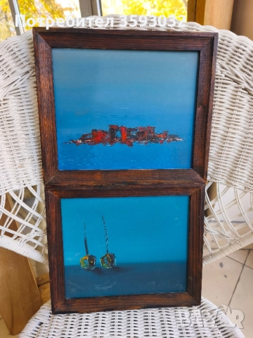 Две стари маслени картини , снимка 5 - Картини - 52162276