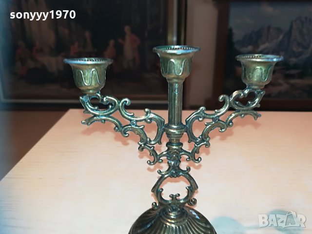 мини свещник-внос швеицария 13х12х6см, снимка 3 - Колекции - 30033459