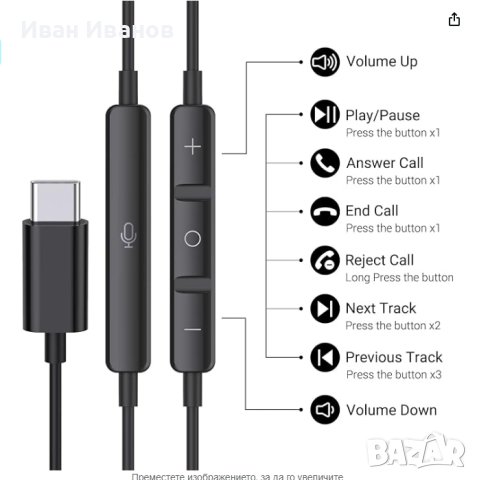 Слушалки BENEWY ME542, USB Type C, снимка 4 - Слушалки, hands-free - 42783985