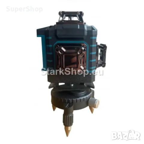 Професионален 4D Лазерен Нивелир с 16 Линии Зелен Лъч (четири точков) + СТАТИВ В КУФАРА, снимка 2 - Куфари с инструменти - 50236937