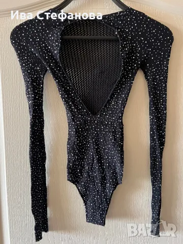 Уникално ново парти официално черно еластично секси боди универсален размер камъни цирконий блестящо, снимка 3 - Корсети, бюстиета, топове - 49329278