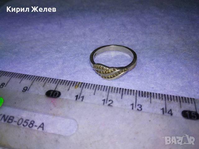 НЕЖЕН ФЛОРАЛЕН СКЪПОЦЕНЕН СРЕБЪРЕН ВИНТИДЖ АРТ ПРЪСТЕН СРЕБРО S925 АНГЛИЯ с ФАСЕТ ЦИРКОНЧЕТА 39986, снимка 7 - Пръстени - 42866944