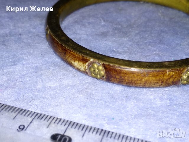 СТАРИННА ТИБЕТСКА ЕТНО ГРИВНА от БРОНЗ и РОГ с ФЛОРАЛНИ БРОНЗОВИ НАБИВКИ МАЙСТОРСКА ИЗРАБОТКА 26328, снимка 16 - Антикварни и старинни предмети - 40865717