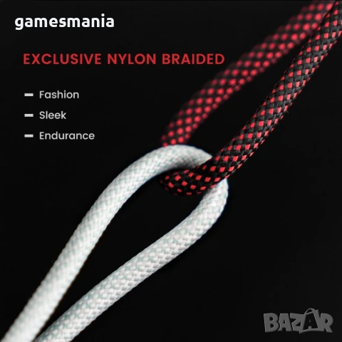 GameSir 3M USB Type-C / Data Transfer / Кабел/ White & Cyan/ Black & Red, снимка 6 - Аксесоари - 54067188