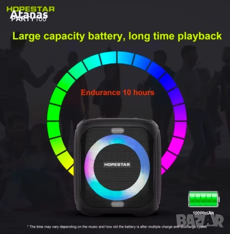 караоке тонколона HOPESTAR EONKO PARTY 100, снимка 6 - Тонколони - 51999660