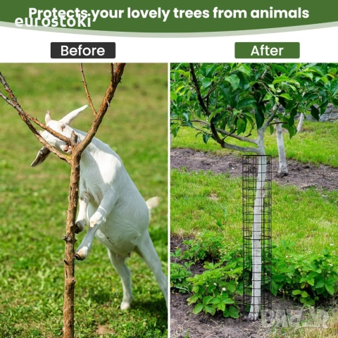 HEYOUTH Протектор за стволове на дървета, метален протектор за кора на растения, 42 * 38 см, снимка 5 - Други - 52777047