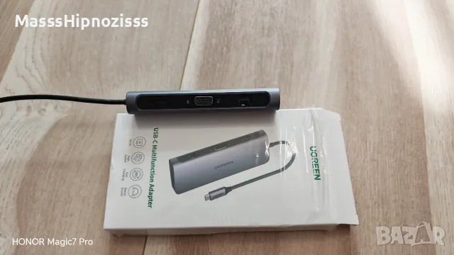 UGREEN USB C Хъб, USB-C 10-в-1 Док с Двоен Монитор 4K HDMI и VGA, 1Gbps Ethernet, 100W PD, 3 USB, снимка 6 - Кабели и адаптери - 49054525