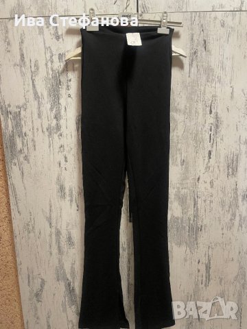 Практичен удобен черен класически еластичен удобен нов панталон висока талия цепки , снимка 11 - Панталони - 42353113