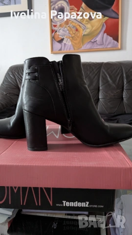 Дамски черни боти , снимка 4 - Дамски боти - 54033249