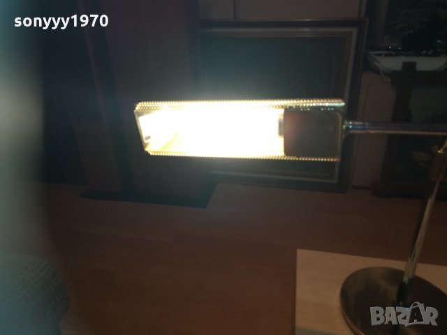 поръчана-gold & inox настолна масивна лампа-внос швеицария, снимка 11 - Настолни лампи - 30151609
