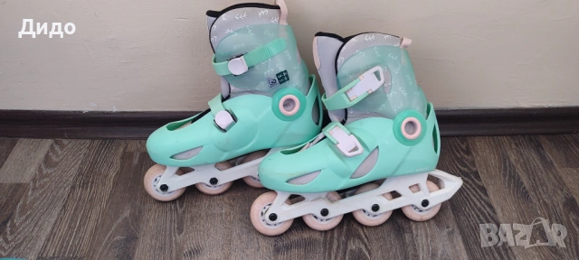 Ролери за деца Oxelo, опал зелен размер 34-36, снимка 2 - Ролери, кънки - 53904544