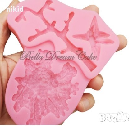 Дърво на части силиконов молд форма декорация торта фондан шоколад гипс, снимка 2 - Форми - 30507927