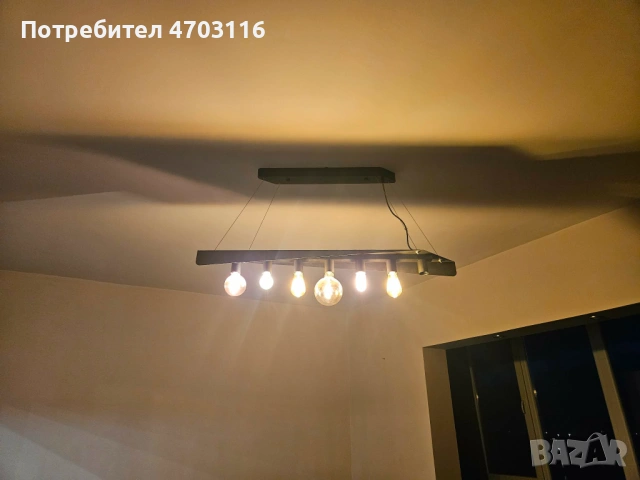 2 броя висящи индустриални лампи / полилей тип loft, снимка 3 - Полилеи - 54150286