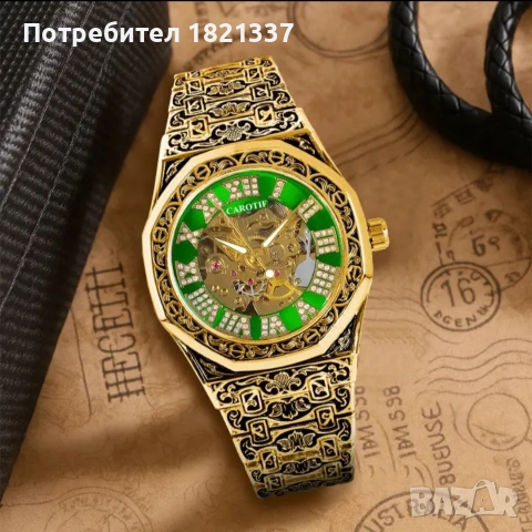 Луксозен механичен автоматичен водоустойчив часовник , снимка 4 - Мъжки - 54305566