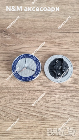 Емблема за Mercedes 57 мм – преднен капак 57мм тип тапа , снимка 4 - Аксесоари и консумативи - 29701243