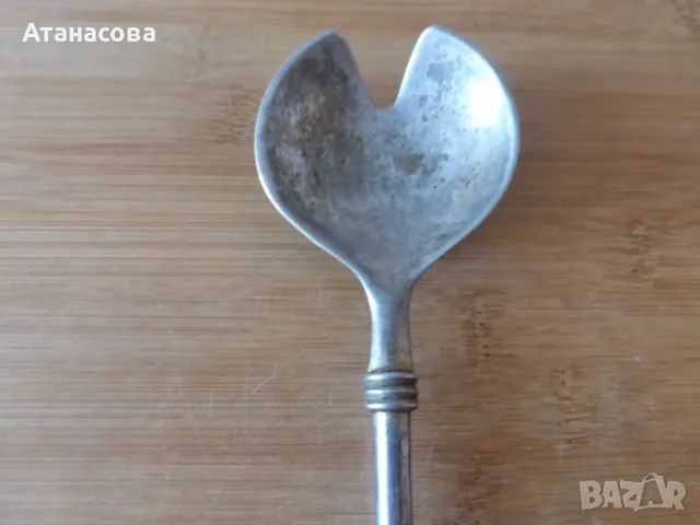Посребрен прибор за салата 1950 г, снимка 3 - Аксесоари за кухня - 47464788