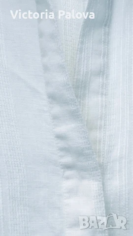 Бяла рокля/туника  H&M 100% лен, снимка 4 - Рокли - 50505257