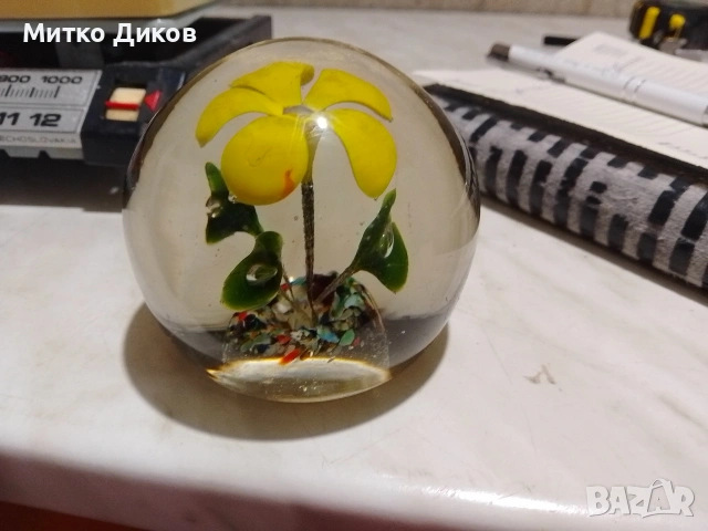 Преспапие винтидж Мурано художествено стъкло