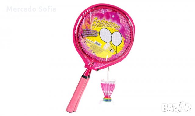 Детски ракети Badmington розов + топка, снимка 2 - Други спортове - 31580941