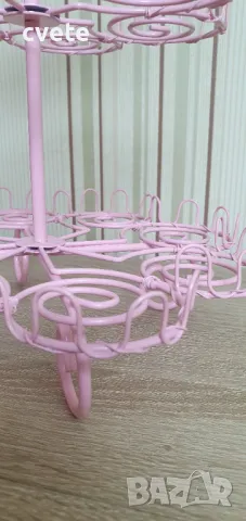 Поставка за мъфини и сладкиши, метална, на три нива, снимка 2 - Форми - 47668465