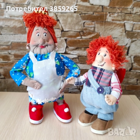 Кукла Карлсон. Фрекен Бок. Ръчно изработена., снимка 9 - Кукли - 52420973