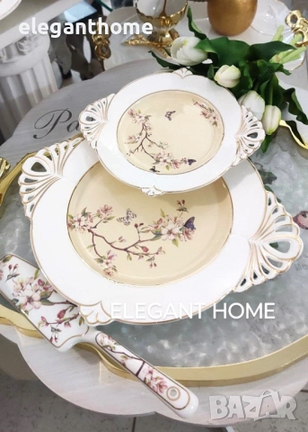 Порцеланов сервиз за торта от 8 части