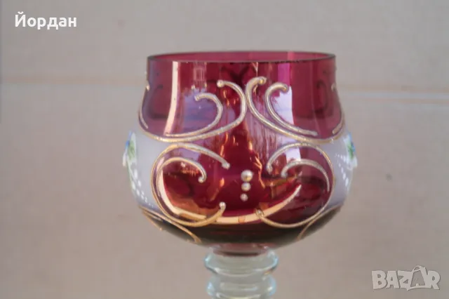 Чаша Бохемия , снимка 2 - Антикварни и старинни предмети - 47498021