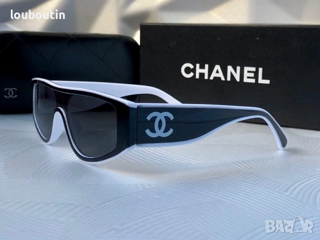 Дамски слънчеви очила маска черно и бяло, снимка 10 - Слънчеви и диоптрични очила - 51703389