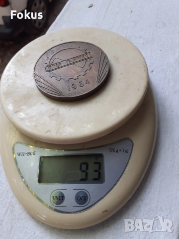 Стар бронзов плакет ВМЕИ Габрово 1964, снимка 5 - Антикварни и старинни предмети - 53306826