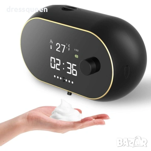 4495 Автоматичен диспенсър 500 мл с дигитален термометър (C/F) и часовник, снимка 3 - Други стоки за дома - 53875953