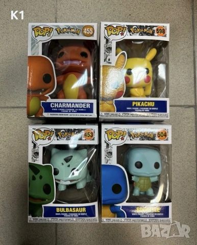 Фигурки Покемон/Pokemon Пикачу Funko Pop Pikachu/Charmander/Bulbasaur
