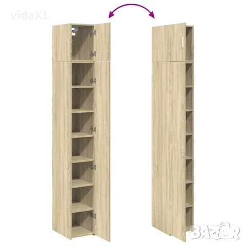 vidaXL Тесен шкаф, сонома дъб, 30x42,5x225 см, инженерно дърво, снимка 9 - Бюфети - 56146905
