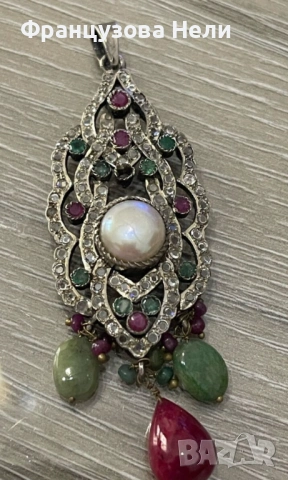 Старинен, сребърен медальон