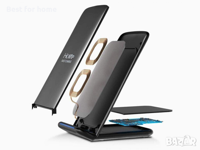 Безжично зарядно за Samsung,  Apple, LG- Holife 15W, снимка 4 - Безжични зарядни - 44594753