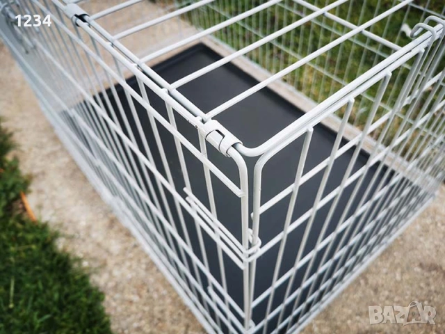 120x77x82cм XXL голяма метална сгъваема клетка за куче за транспорт или стационар, снимка 5 - За кучета - 53884264