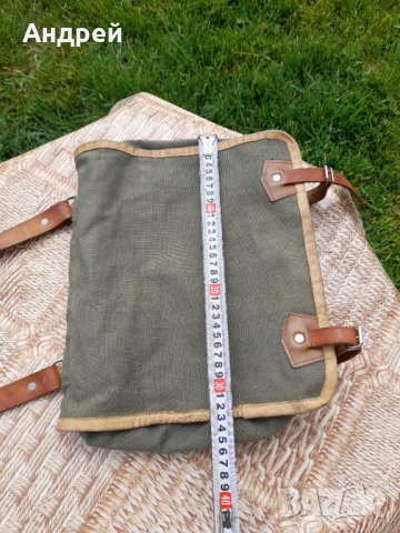 Стара брезентова чанта #12, снимка 4 - Антикварни и старинни предмети - 40644539