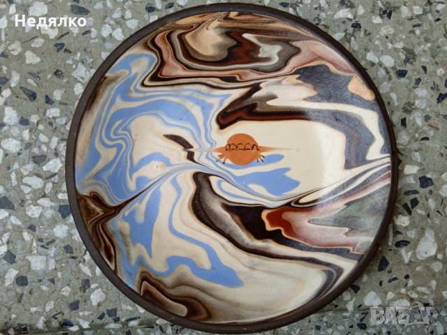 Керамична чиния,ръчна изработка за стена, снимка 3 - Декорация за дома - 34437445