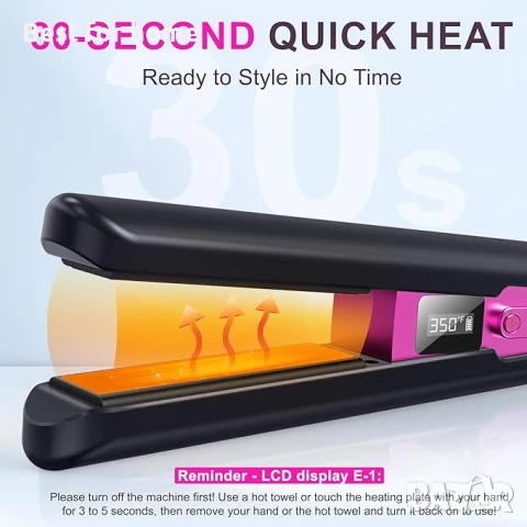 Rychi 2 в 1 безжична преса за коса и маша за изправяне и накъдряне, снимка 2 - Маши за коса - 51216745