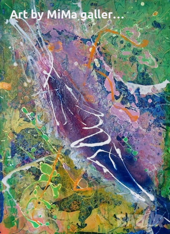 Абстракция 50х70 см. Оригинал, съвременно изкуство, снимка 2 - Картини - 52440252