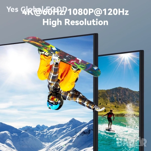 AILVLVNG HDMI KVM суич 2 PC към 1 монитор 4K@60Hz, снимка 7 - Друга електроника - 52942289