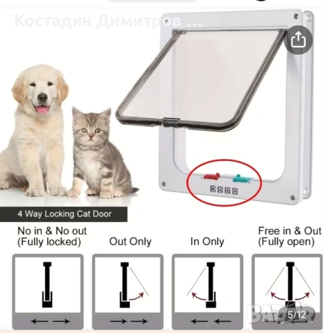 Подвижна вратичка за домашни любимци, снимка 2 - За кучета - 54332615