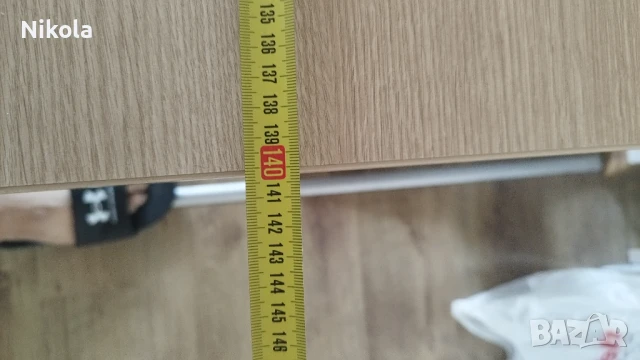 Бюро с метални крака - офис маса 140/80/73,5см, снимка 8 - Бюра - 51054723