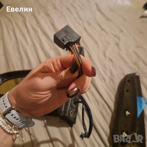 ляво странично огледало VWTouran 2006г черно, снимка 2 - Части - 52792330