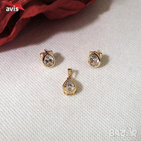 Комплект с 14К златно покритие 264187