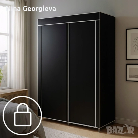 Сгъваем текстилен гардероб XXL 170x170x45 см – просторен, здрав и практичен, снимка 2 - Други стоки за дома - 54217599