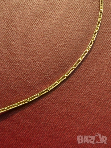 Прекрасна златна гривна с мойсанити , снимка 6 - Гривни - 52469643