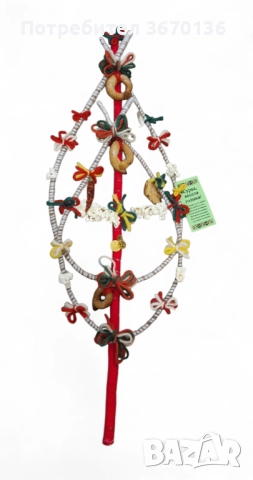 Български традиционни сурвачки – ръчна изработка 70см, снимка 4 - Декорация за дома - 52752035