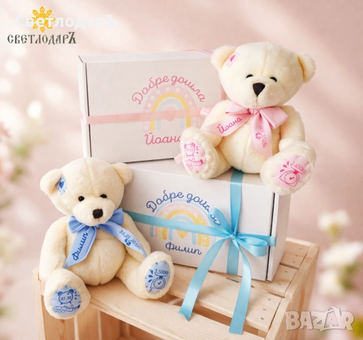 Плюшено мече за бебенце / Персонализирано по ваша идея