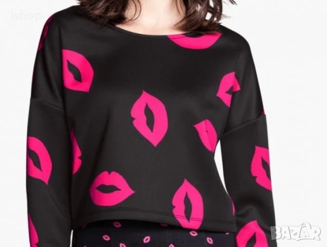 Дамска Блуза Pink Lips, снимка 3 - Блузи с дълъг ръкав и пуловери - 39581591