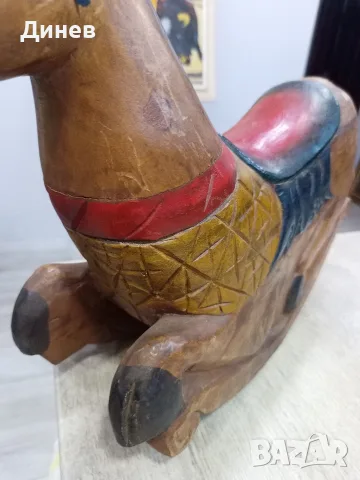 Голямо декоративно конче от МАСИВНО ДЪРВО (Ръчна дърворезба) – Vintage / Бохо акцент, снимка 9 - Антикварни и старинни предмети - 55943291